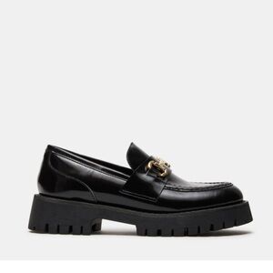 Steve Madden Lando Black Leather Loafers New in box